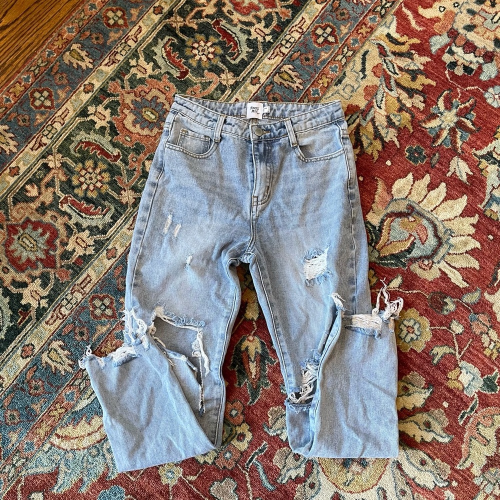 Princess Polly High-waisted Distressed Mom Jeans
